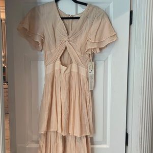 Happy nature NWT maxi dress cutout detail below chest area